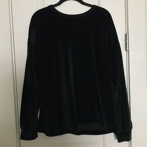 A New Day Black Velvet Sweater - Large